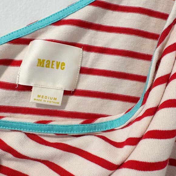 Maeve for Anthropologie One-Shoulder Cotton Dress – Size Medium Coastal Chic - Picture 5 of 6